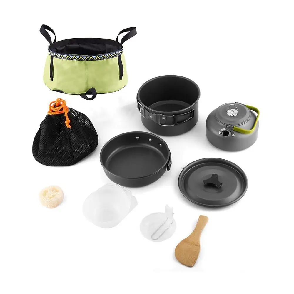 Горячая Распродажа 7 шт./компл. кухонная посуда для кемпинга на открытом воздухе
