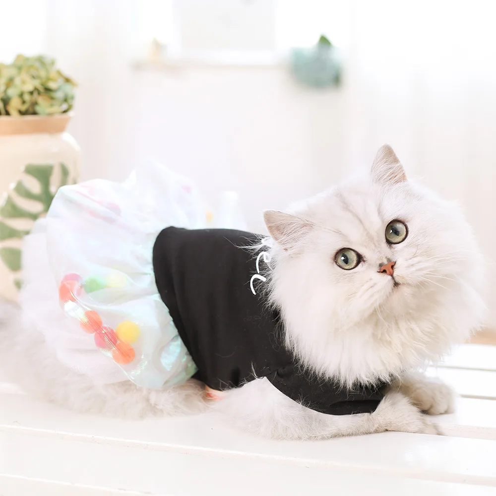 Ветрозащитный Свадебные платья с изображением кота костюм Одежда для домашнего