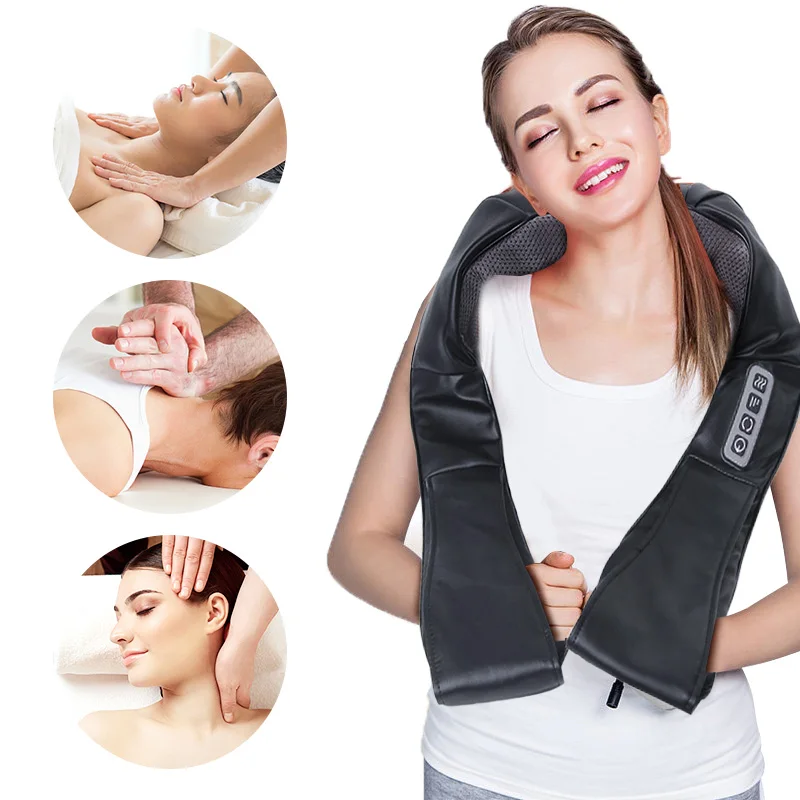 4D Массажер шиацу шаль автомобиль/домашний массаж шейки вернуться массажер для