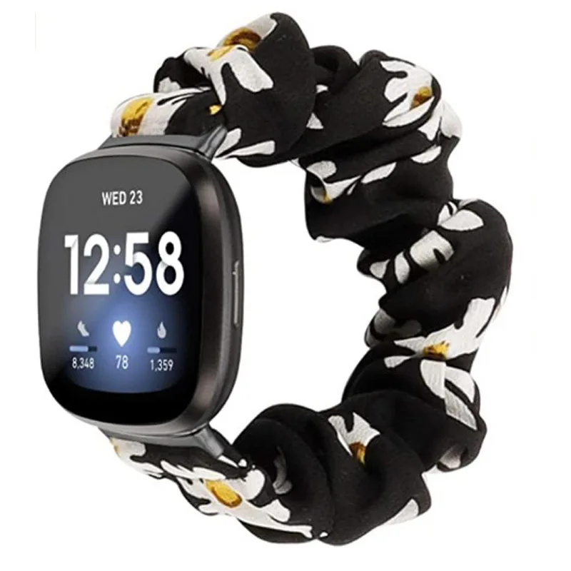 Высококачественное кольцо для волос ремешок Fitbit Versa 3/ Sense Модный Шелковый кованый