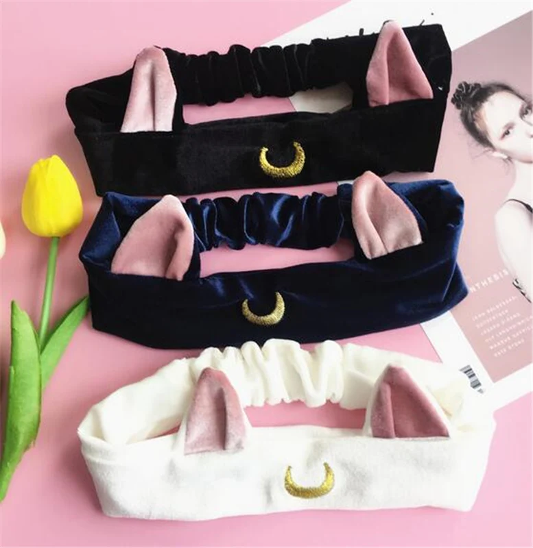 Sailor Moon Make Up Animal Luna Cat Hair Accessory Headband Cosplay Cute Face Washing Clean Makeup Tool Girl Christmas Gift |