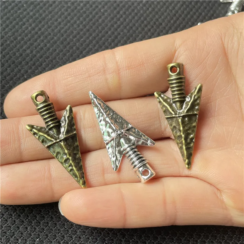 

JunKang 10pcs popular arrow-shaped pendant necklace bracelet DIY handmade jewelry accessories wholesale connector