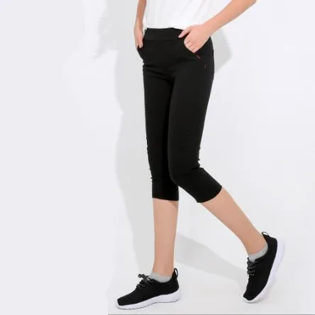Брюки карандаш женские до середины икры с эластичным завышенным поясом|Брюки| |