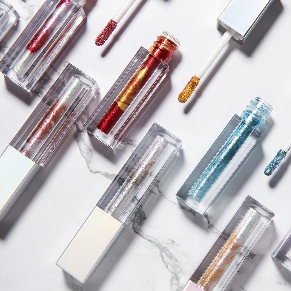 Бренд мерцающие тени для век комплект водонепроницаемый коричневый синий