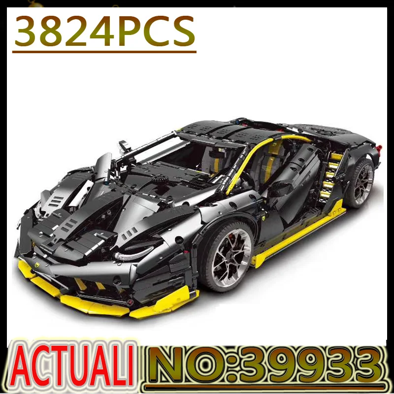 

Hot MOC-39933 Black Lamborghinis Centenario 1:8 Super Racing Car Model Building Blocks Bricks Kids Toys Birthday Christmas Gifts