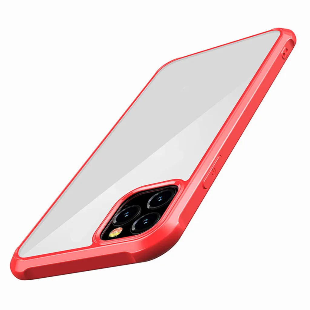 Грязеотталкивающий Тонкий чехол для IPhone 11 Pro TPU прозрачный жесткий край модный