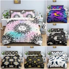 Комплекты постельного белья в богемном стиле, постельное белье с изображением вселенной, Солнца и Луны, пододеяльник, наволочка, 23 шт., односпальный, двуспальный, большого размера