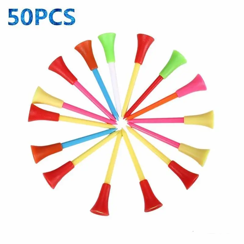 

50pcs Multicolor Golf Tees Golf Rubber Cushion Accessories High Quality
