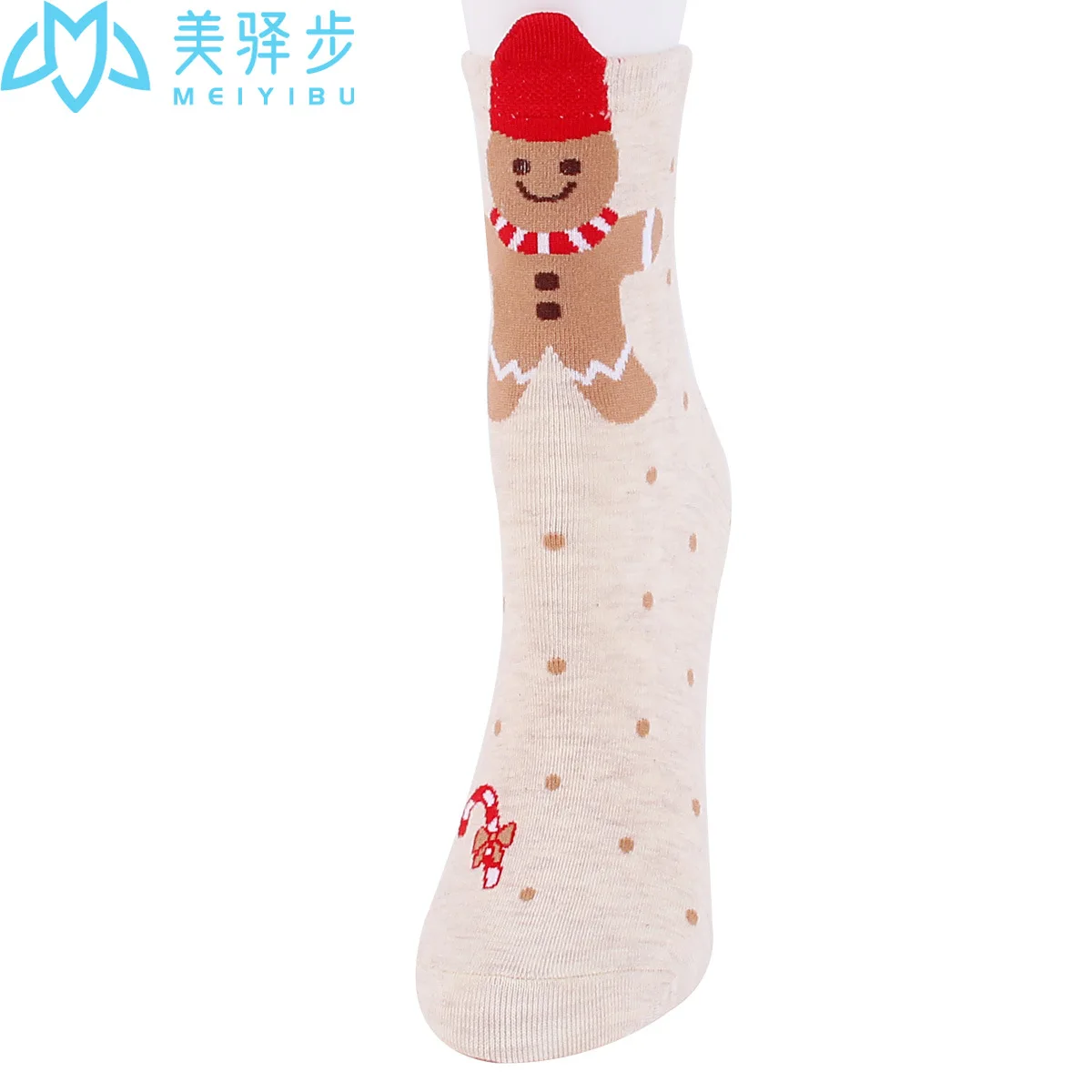 12 Pairs Per Set Winter Christmas Socks Cute Cartoon Santa Claus Female Socks Popular Female Socks