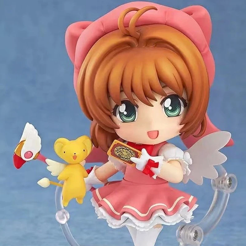 

Card Captor Sakura KINOMOTO SAKURA Anime Action Figure Q Version Cute Pretty Girls PVC Collection Model Dolls Toys for Gifts