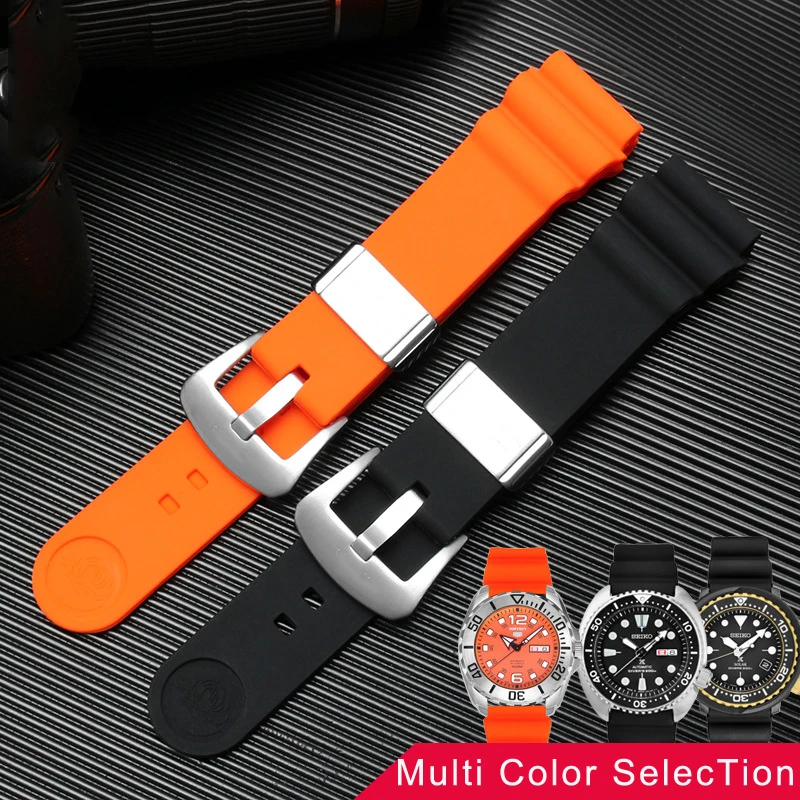 Curved End 20mm 22mm 19mm 21mm Rubber Silicone Watch Bands For Omega-Watch AT150 Seamaster-007 for Seiko-Strap Brand Watchband | Наручные