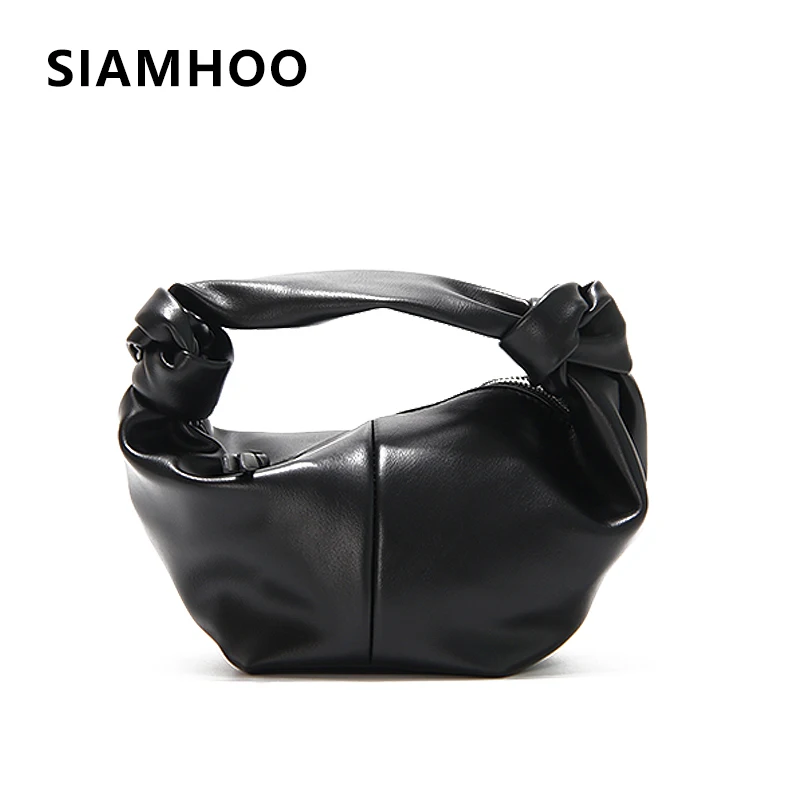 

SIAMHOO Leather Women Hobos Handbags Fashion Simple Casual Female Armpit Bags Luxury Elegant Designer Brand Ladies Shoulder Bag