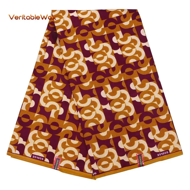 

100% Polyester wax Prints Fabric ankara africa wax print fabric wax High Quality 6 yards Africa Fabric for Party Dress FP6201