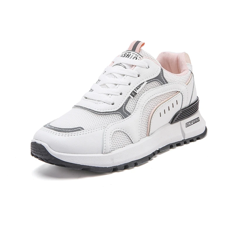 

2021 New Fashion Women's Vulcanize Shoes 40 Soft PU Women's Sneakers Increase School Walking Non-slip Women's Sports Shoes