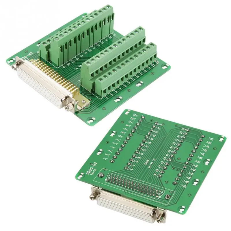 DB50 D-Sub Женский разъем платы Клеммная плата DIN рейку интерфейс модуль |