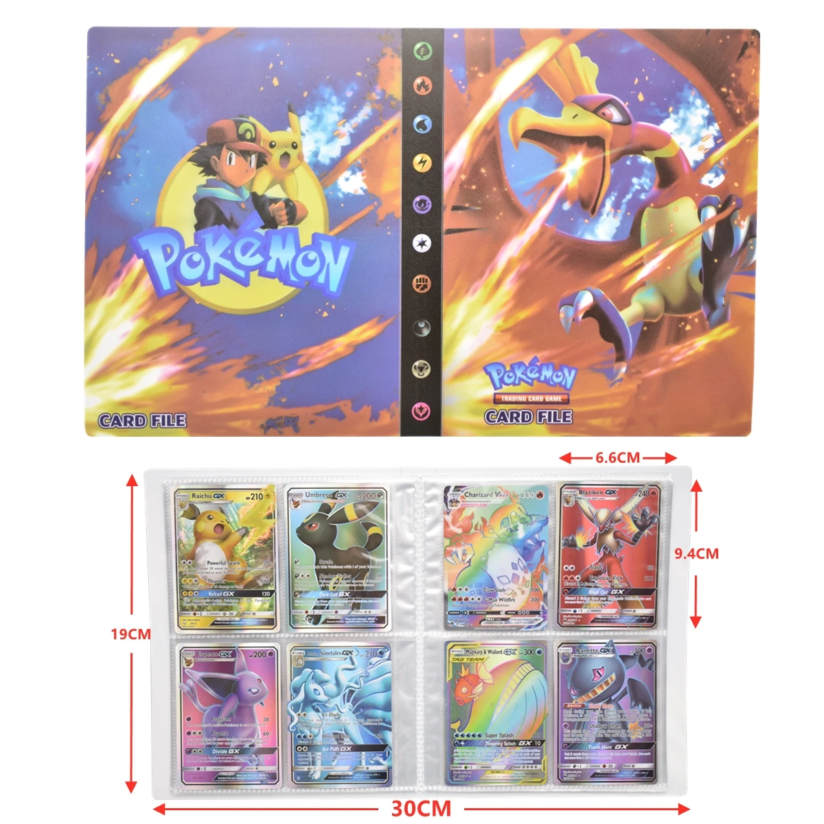 

Anime Pokemon Pikachu Eevee Mewtwo Card GX EX Vmax 240pcs Album Collection Card Book Children's Toy Birthday Gift