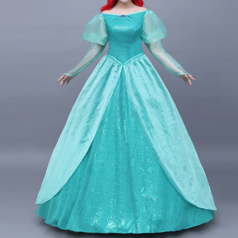 Элегантное платье принцессы Ариэль с героями мультфильмов нарядное для