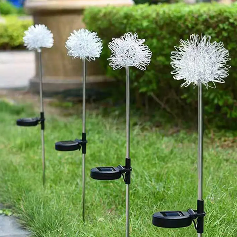 

Светодиодный уличный светильник на солнечной батарее светильник, Декоративная гирлянда с одуванчиком для сада, водонепроницаесветильник ...