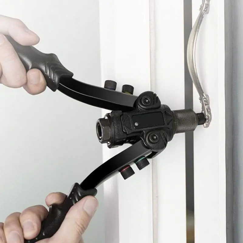 

Ручной двухручной экономичный пистолет для заклепок с двойной вставкой ручной Клепальщик заклепочный инструмент Rivnut