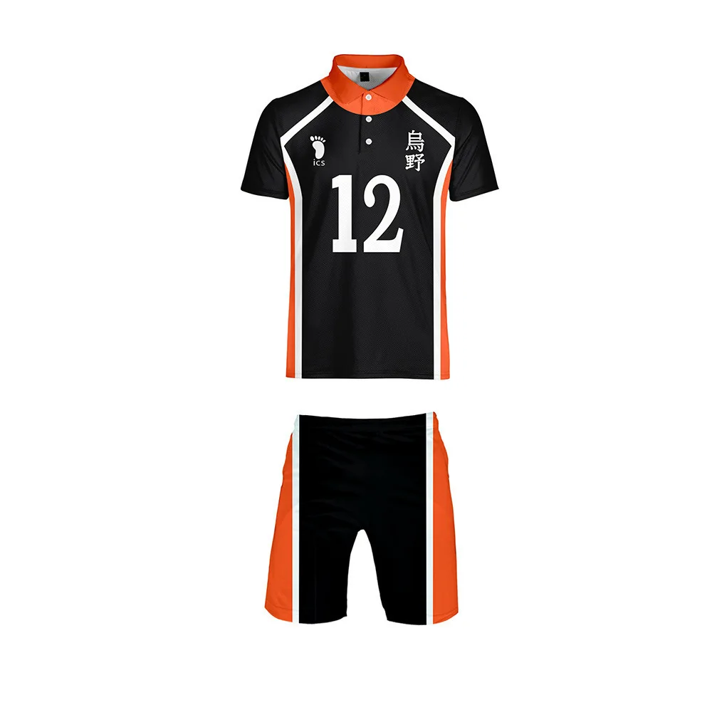Haikyuu Cosplay Костюм Karasuno High School волейбольный клуб Hinata Shyouyou спортивная одежда