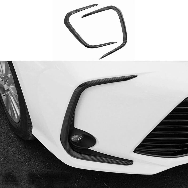 Для передних фар из углеродного волокна противотуманных обложки для бровей Toyota хор 2019|Аксессуары авто| |
