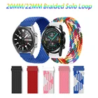 Плетеный ремешок 20 мм, 22 мм, для Samsung Galaxy watch 3, 46 мм, 42 мм, active 2, 40 мм, 44 мм, браслет Gear S3, Huawei GT2 Pro