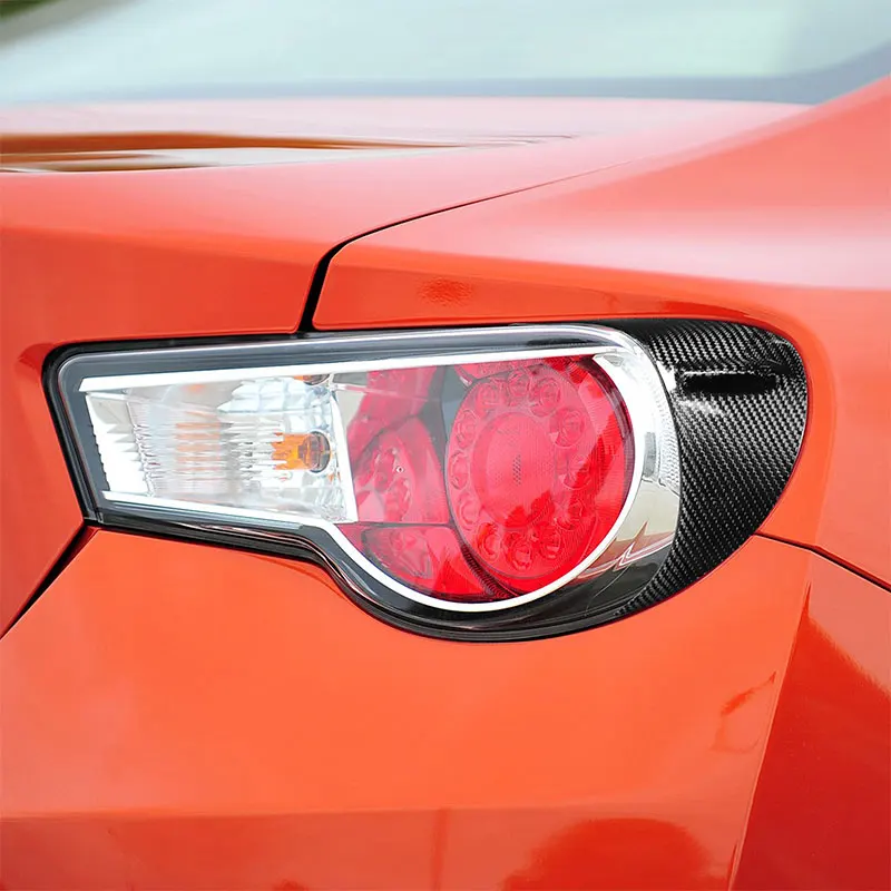

Carbon Fiber Car Accessories Interior Front and Back Headlights Eyebrow Cover Trim Stickers For Toyota 86 Subaru BRZ 2013-2017