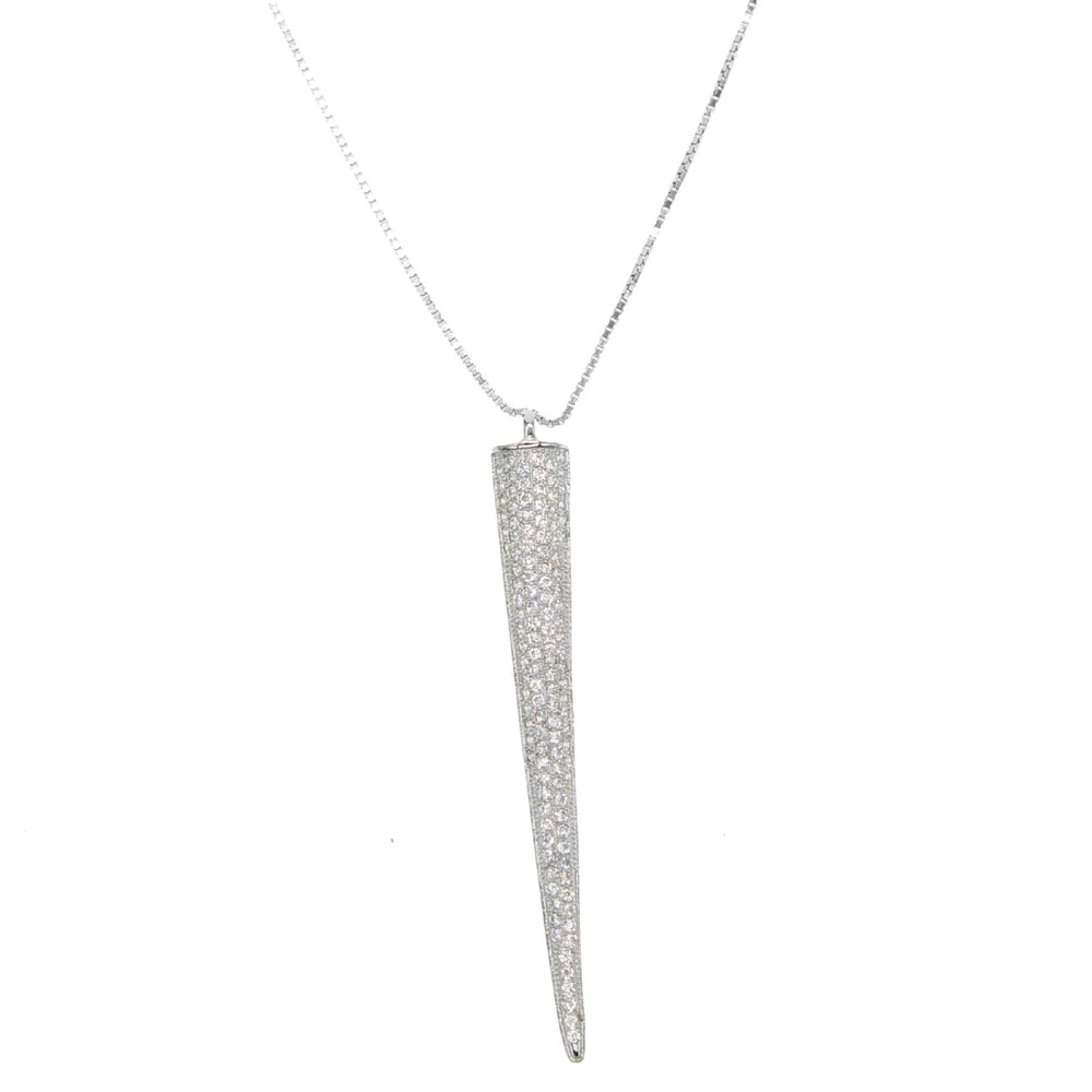 Прямая продажа колье ожерелье Длинная подвеска из стерлингового серебра 925 пробы