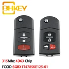 Смарт-ключ BHKEY для Mazda, дистанционный ключ с чипом 4D63 для Mazda 3, 5, 6, BGBX1T478SKE125-01, Miata, смарт-ключ для автомобиля с частотой 315 МГц, для Mazda 3, 5, 6, 1, 5, 5, 6, 1, 1, 2, 4, 1