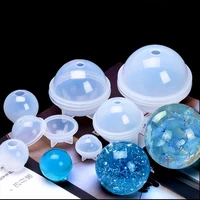 mix wholesale liquid epoxy resin mold round ball style resin mold silicone for uv resin art supplies soft mould