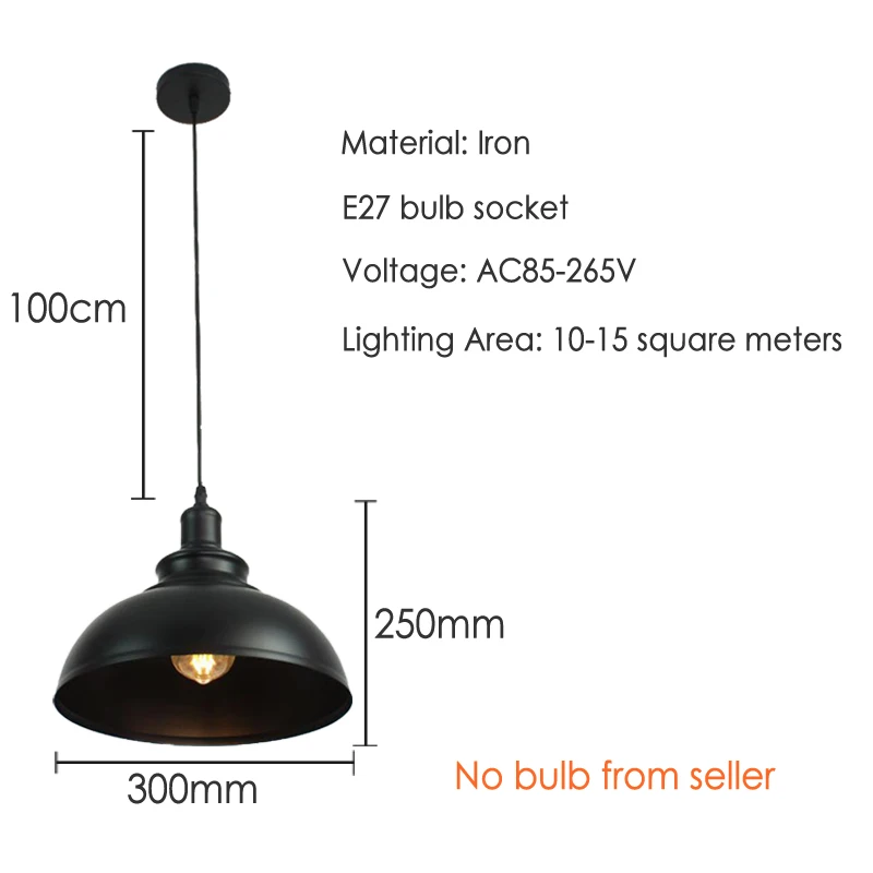 Подвесная лампа в стиле ретро Лофт освещение для бара кухни офиса кабинета