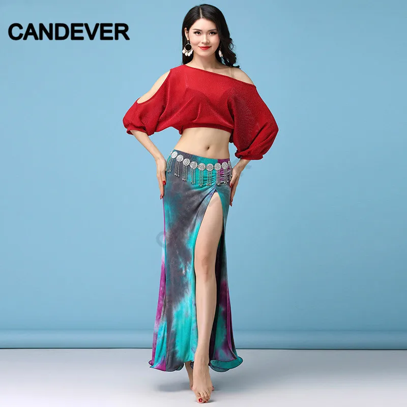 Новое поступление женская танцевальная одежда для танца живота из спандекса