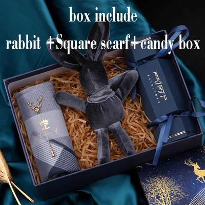 blue set D Подарок подружки невесты для подруги бойфренда подарки на день рождения розовый синий керамическая чашка носовой платок Брошь год Свадьба возврат подарки - Цвет: blue set D