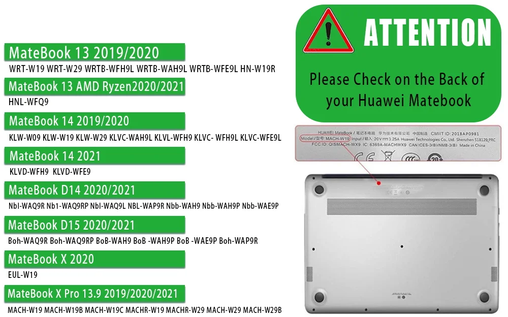 жесткий чехол из пвх для huawei matebook d14d151