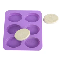 6 hole oval embossed flower creative lace pattern candle soap silicone mold essential oil soap diy handmade cake making