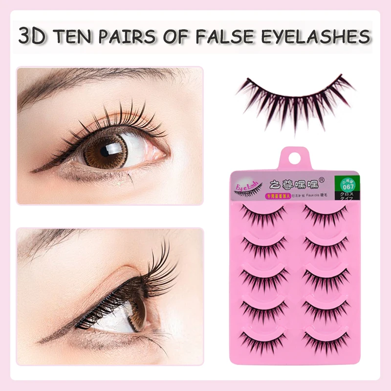

Five pairs of false eyelashes, big eyes, curly black, long and dense Natural long fiber, comfortable and easy to wear