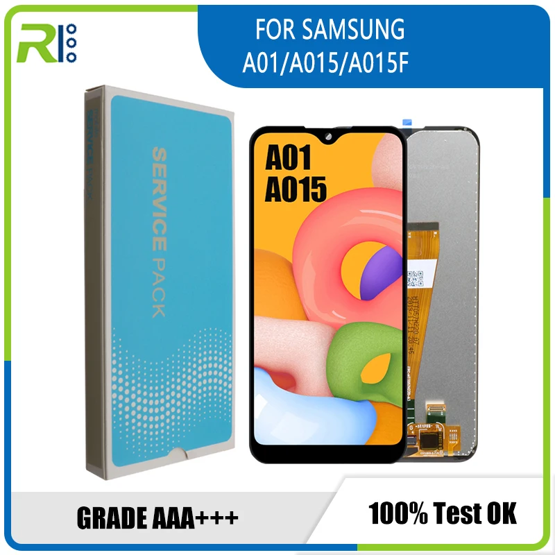 

5,7 "Оригинальный ЖК-дисплей для Samsung Galaxy A01 A015, ЖК-дисплей, сенсорный экран, замена дигитайзера A015F A015G A015DS для samsung A01