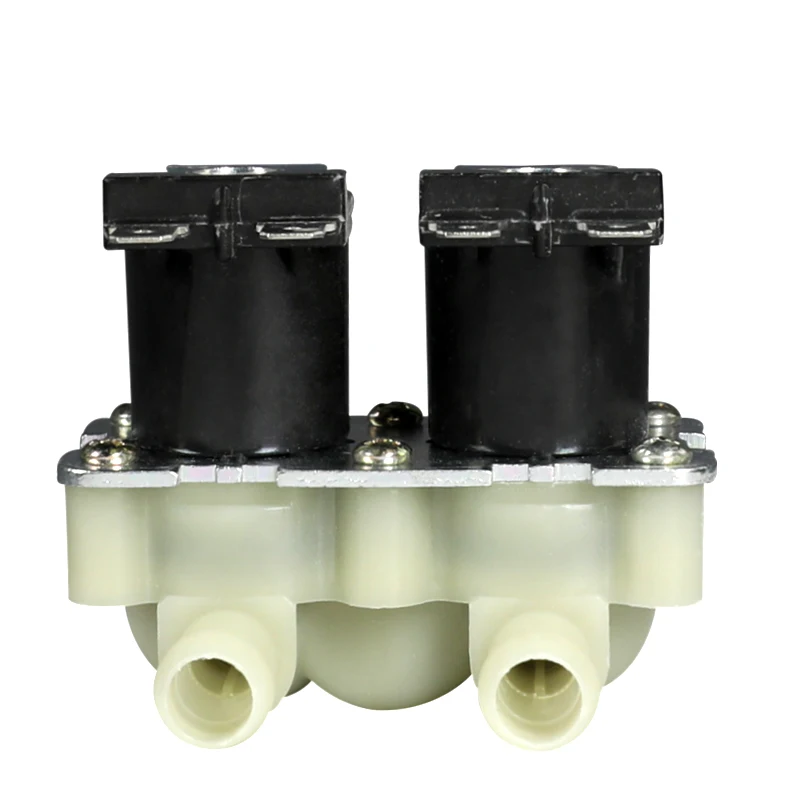 Пластиковый электромагнитный клапан с двойной головкой параллельный