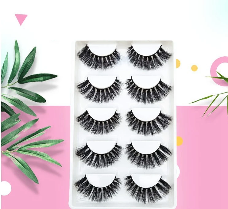 5 пар 3D ресниц норка натуральные Толстые Накладные ресницы Поддельные