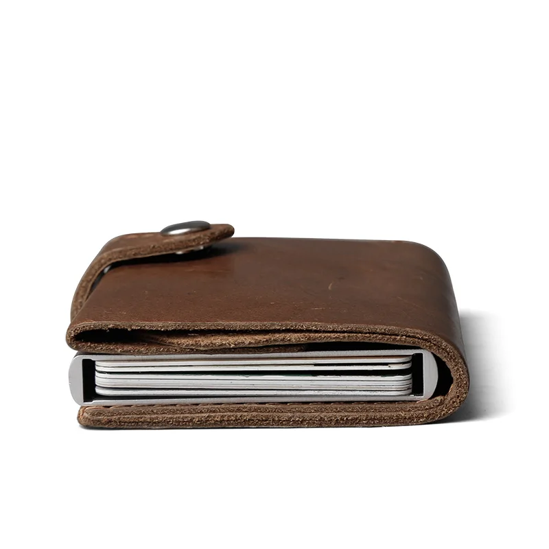 Индивидуальный индивидуальный мужской мини кошелек из 100% натуральной кожи с