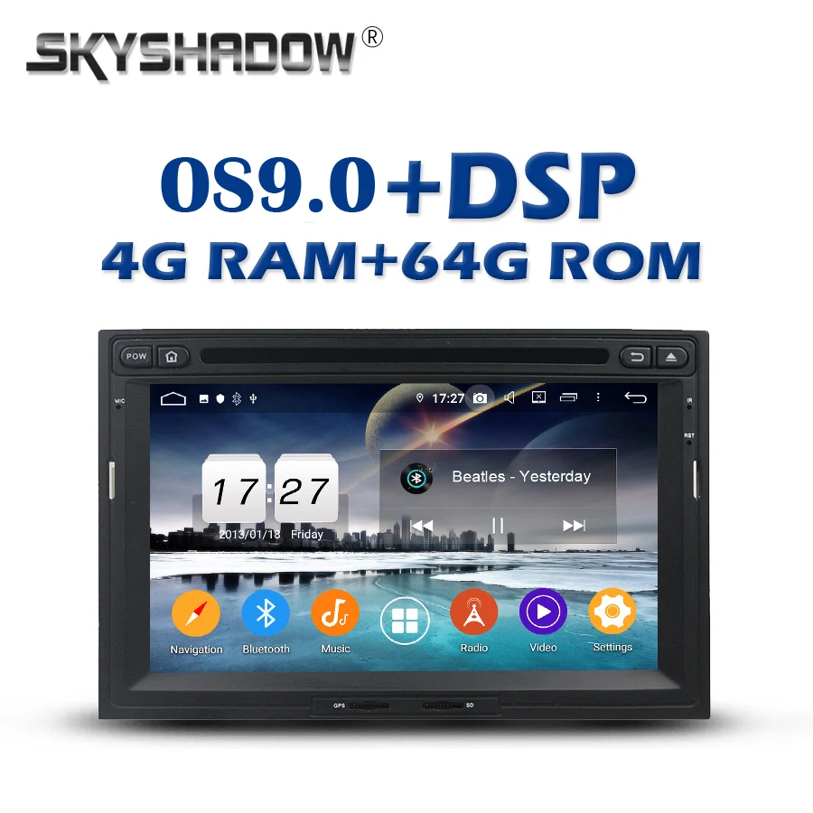 DSP Android 9,0 4G+ 64GB Автомобильный dvd-плеер gps карта радио wifi BT 4,2 для PEUGEOT PG 3008 5008 партнер CITROEN Berlingo 2010