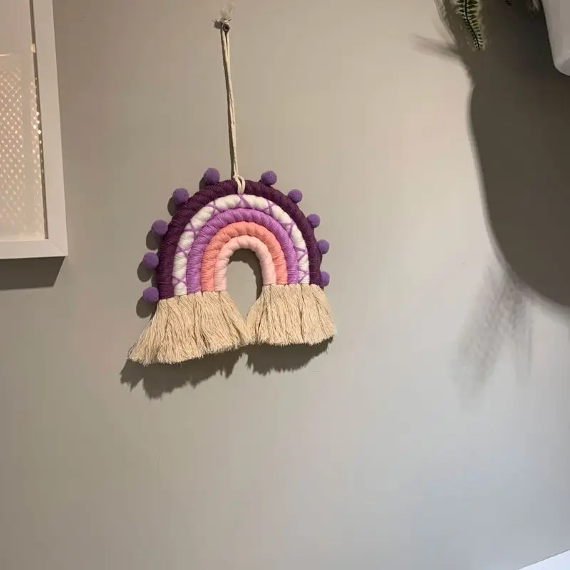 

Woven Rainbow Tapestry Kids Room Decoration Wall Hanging Ornaments Photo Props