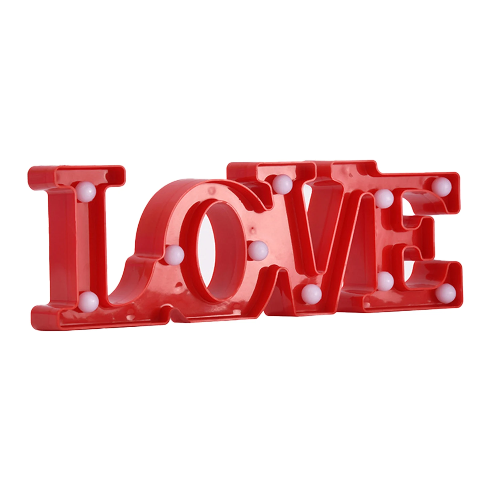 For Wedding Birthday Party DIY Valentines Day Table Bedroom Home Decor Letter Light Indoor Outdoor Anniversary Led Plastic Love | Лампы и