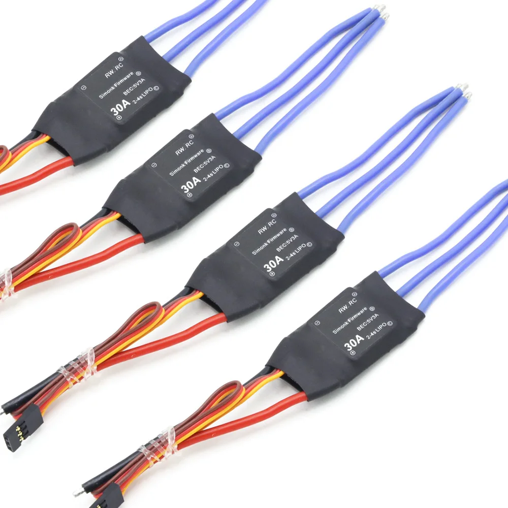 Бесщеточный Регулятор Скорости RW.RC Simonk 30A 40A 2 4S для мультикоптера Rc 4 шт./лот|Детали