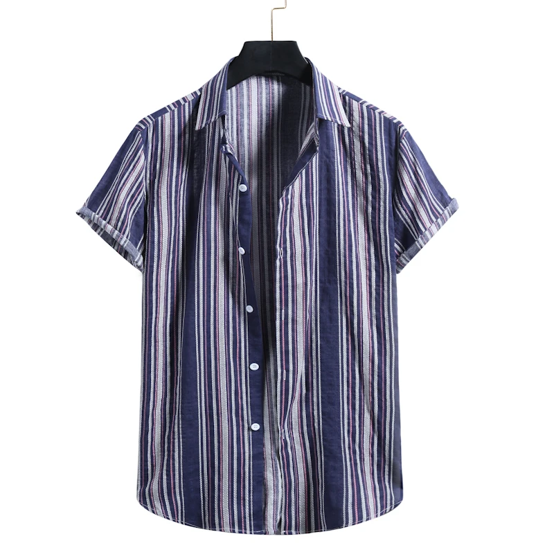 

2021 Spring/Summer Men's Short Sleeve Floral Shirt Hawaii Shirt CY02