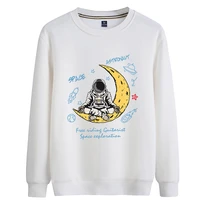 moon astronaut print hoodie warm wool loose sport long sleeve pullover harajuku hip hop streetwear women men clothing s 4xl