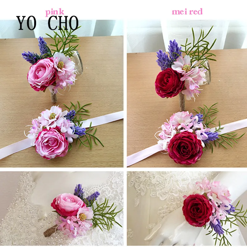 YO CHO мужские Искусственные Свадебные булавки для корсажа искусственные шелковые