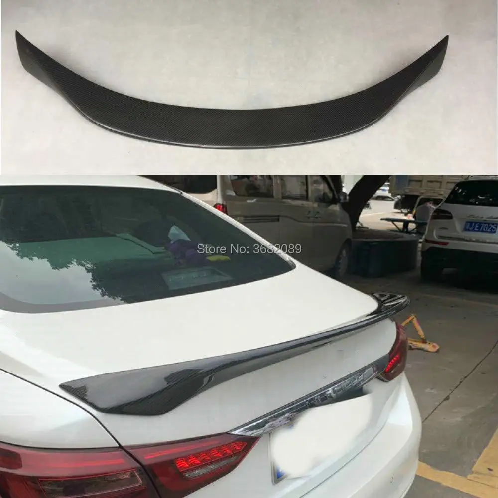 Carbon Fiber Visor Rear Trunk Wing Spoiler Q50 Style Boot Top Lip Retrofit For Infiniti Q50S V37 Sedan 2014-2019 2018 2020 | Автомобили и