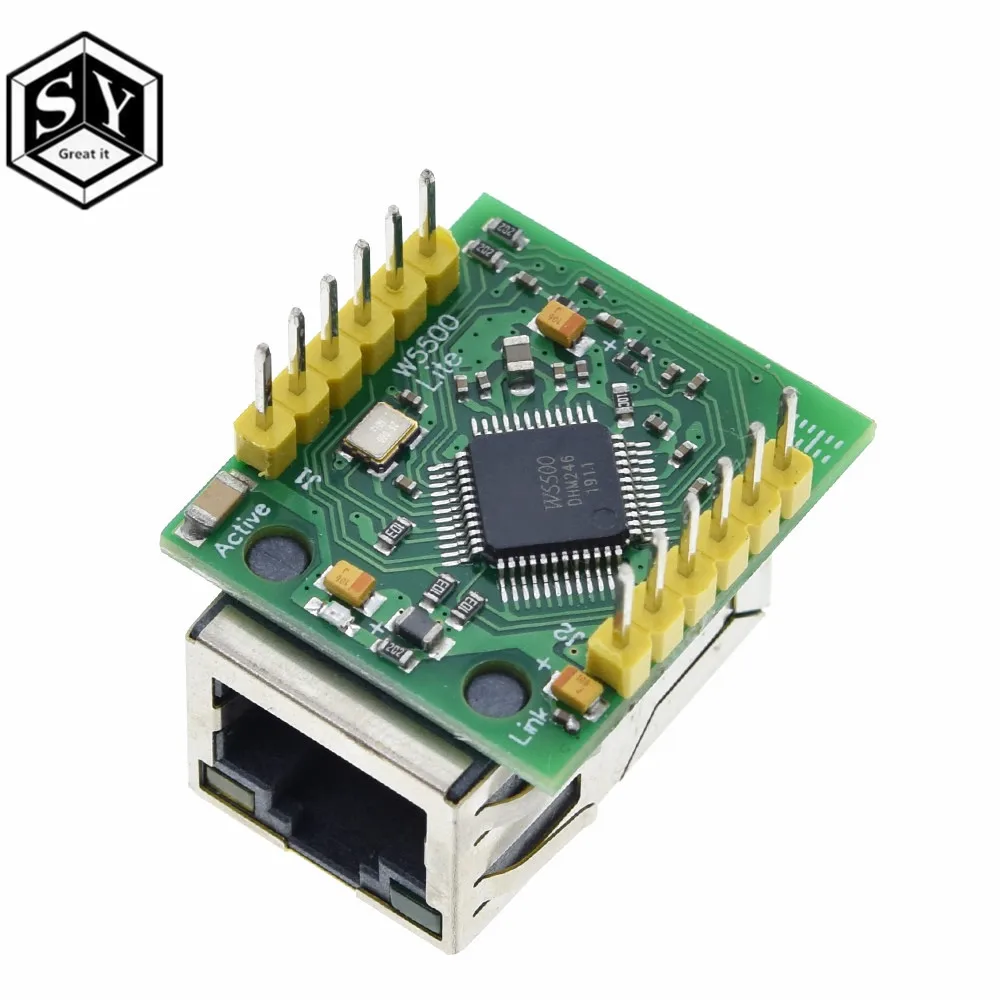 1 шт. Great IT Smart Electronics USR ES1 W5500 Chip новый конвертер SPI в LAN/ Ethernet TCP/IP Mod|Интегральные