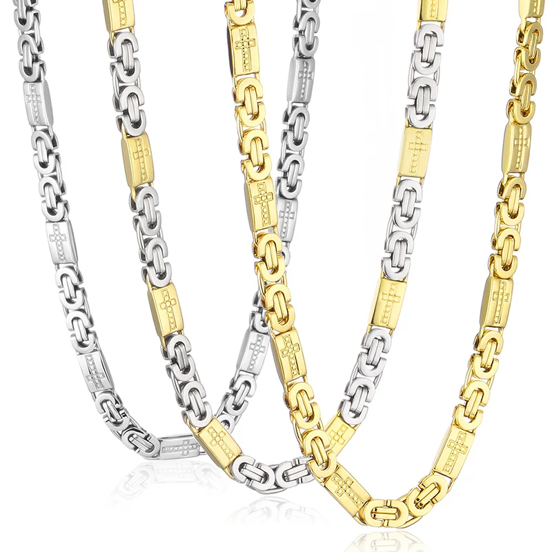 Новые тяжелые толстые цепочки из нержавеющей стали ожерелья золотого и